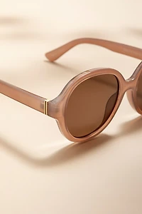Carol Frosted Round Sunglasses