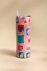 Stamp Print Skinny Tumbler