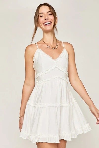 Erica Ruffle Tiered Mini Dress
