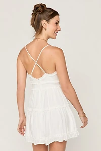 Erica Ruffle Tiered Mini Dress