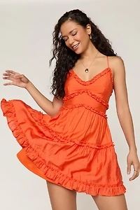 Mindy Ruffle Tiered Mini Dress