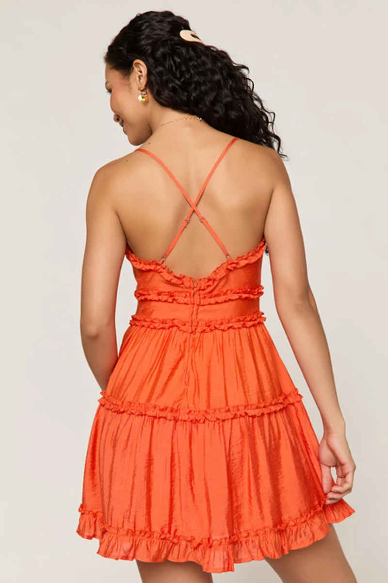 Mindy Ruffle Tiered Mini Dress