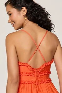 Mindy Ruffle Tiered Mini Dress