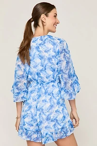 Liz Leaf Print Romper