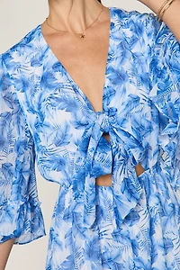 Liz Leaf Print Romper