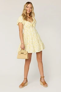 Sabrina Floral Puff Sleeve Mini Dress