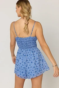 Kayla Sleeveless Floral Romper
