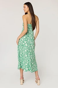 Cassie Floral Strapless Midi Dress