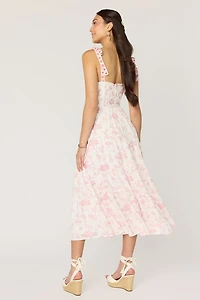 Rita Gromet Strap Floral Midi Dress