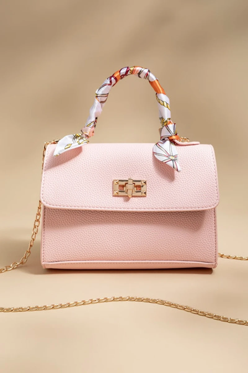 Shelly Scarf Handle Satchel Bag
