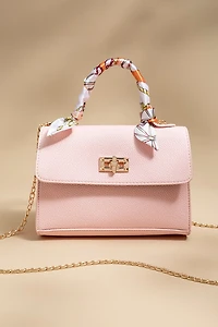 Shelly Scarf Handle Satchel Bag