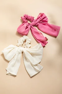 Trisha Bow Scrunchie Set