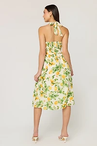 Lisa Lemon Basque Waist Midi Dress