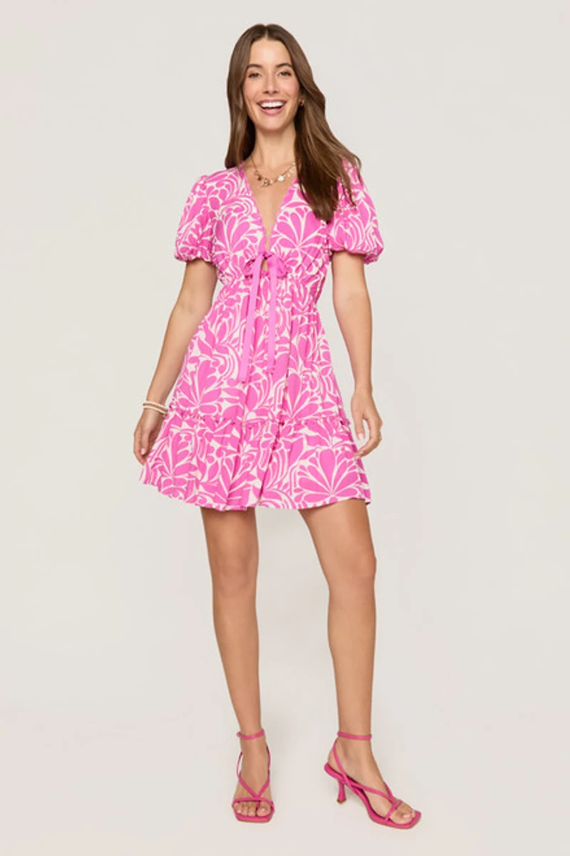 Suzy Floral Tie Front Mini Dress