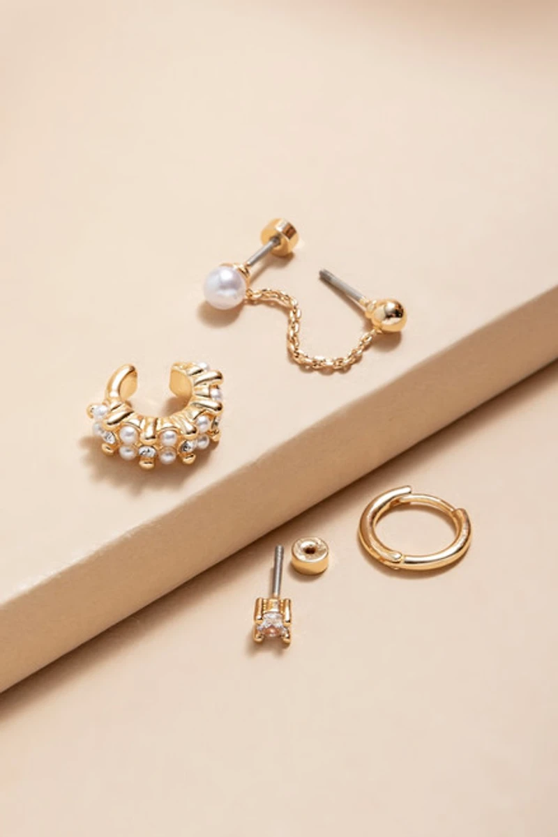 Naomi Pearl Ear Scape Set
