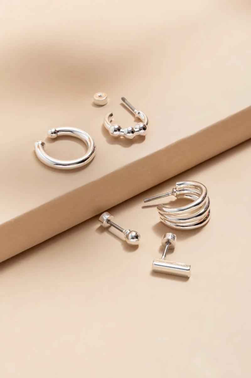 Patti Silver Chunky Ear Scape Set