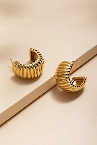 Lisa Stainless Steel Bold Hoop Earrings