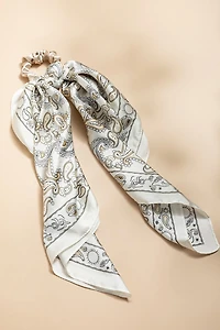 Dana Paisley Satin Scarf Scrunchie