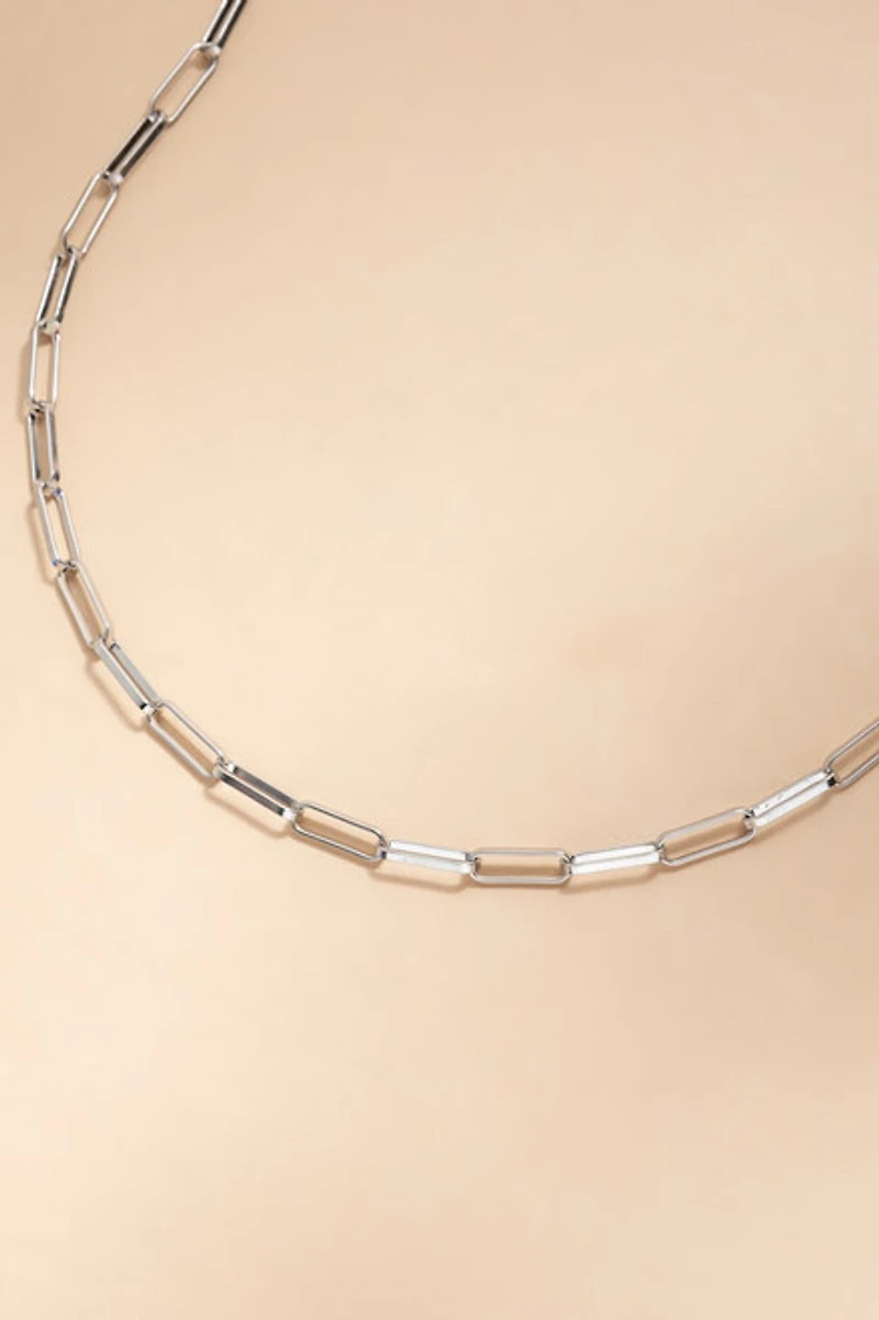 Ursula Stainless Steel Paperclip Chain Necklace