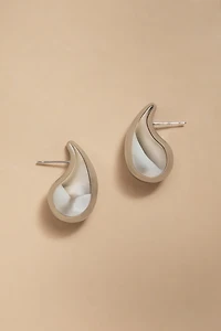 Mia Stainless Steel Silver Teardrop Earrings