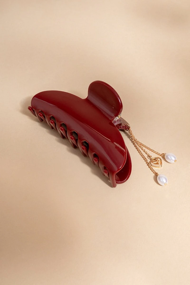 Molly Heart Charm Hair Claw