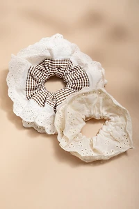 Janis Eyelet Scrunchie Set