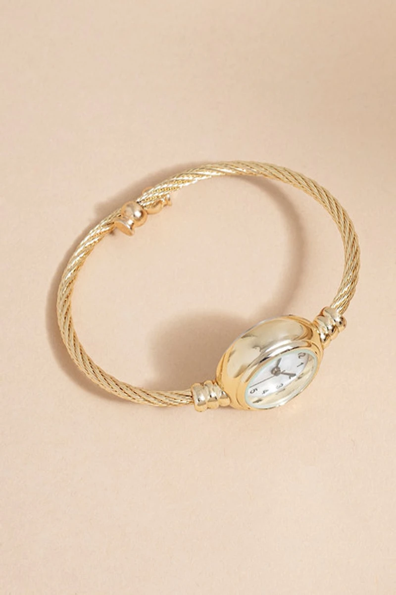 Brandie Wire Cuff Wristwatch