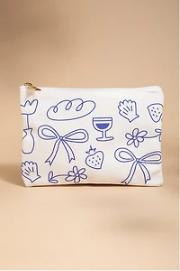 Bows and Berries Canvas Pouch