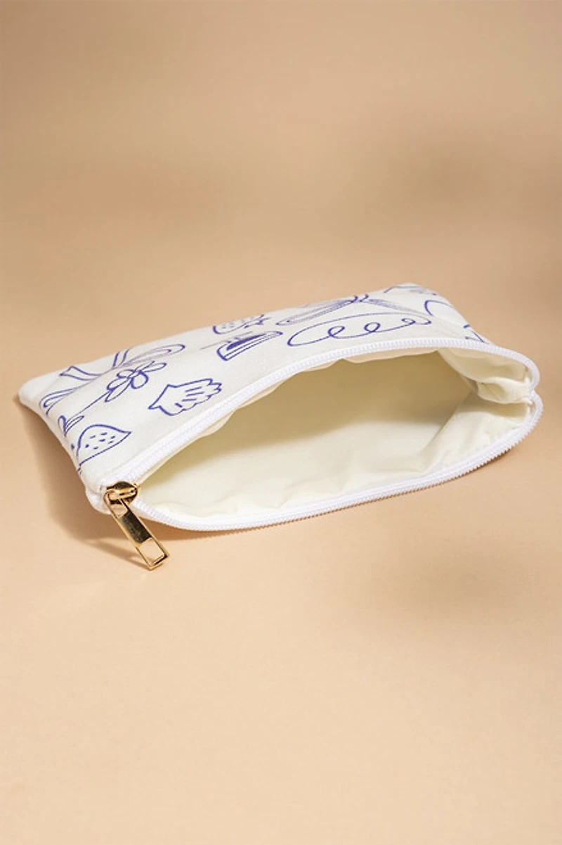Bows and Berries Canvas Pouch