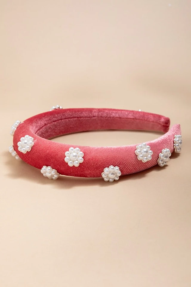 Free People Curried Myrrh Margot Fringe Pearl Headband Curried Myrrh Margot Fringe Pearl Headband at MarketFair  main image 2