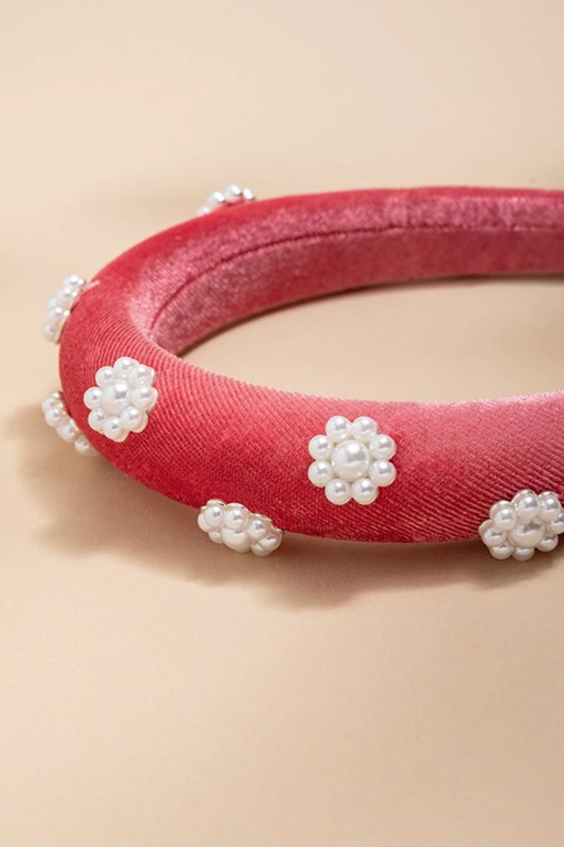 Mary Pearl Flower Headband