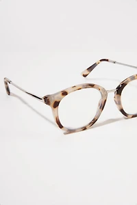 Veronica Milky Tort Shell Round Reading Glasses