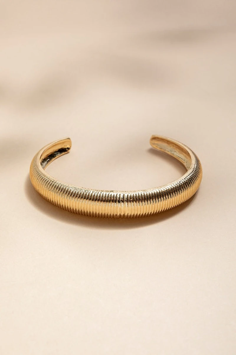 Angie Rounded Snake Cuff Bracelet