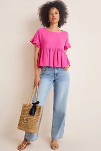 Monica Gauze Babydoll Blouse