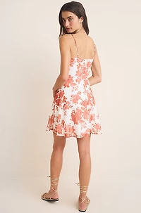 Charlotte Floral Wrap Mini Dress
