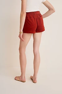 Debbie Corduroy Tie Waist Shorts