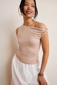 Janice One Shoulder Knit Top