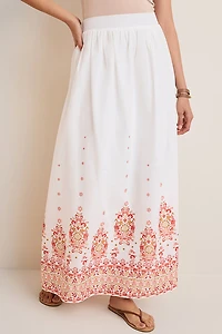 Amelia Border Print Maxi Skirt