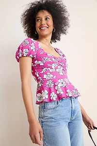 Lisa Floral Puff Sleeve Blouse
