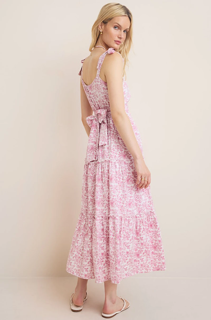 Meg Floral Tiered Midi Dress