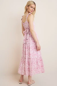 Meg Floral Tiered Midi Dress