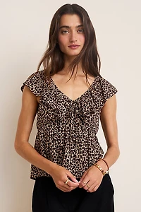 Megan Animal Print Blouse