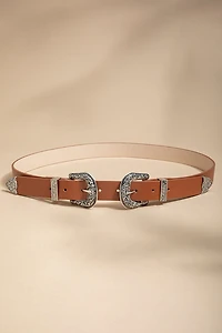 Gina Double Buckle Western Belt