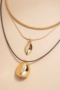 Lessie Rope Chain Layered Pendant Necklace