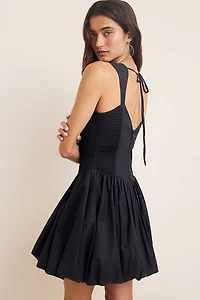 Millie Drop Waist Bubble-Hem Mini Dress