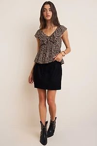 Veronica Twill Mini Skirt