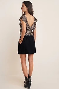 Veronica Twill Mini Skirt