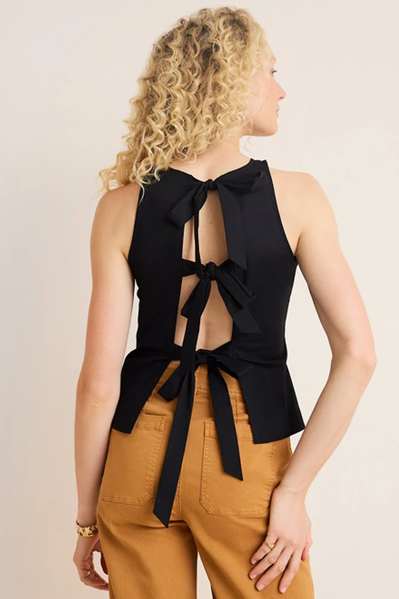 Clare Back Tie Tank Top