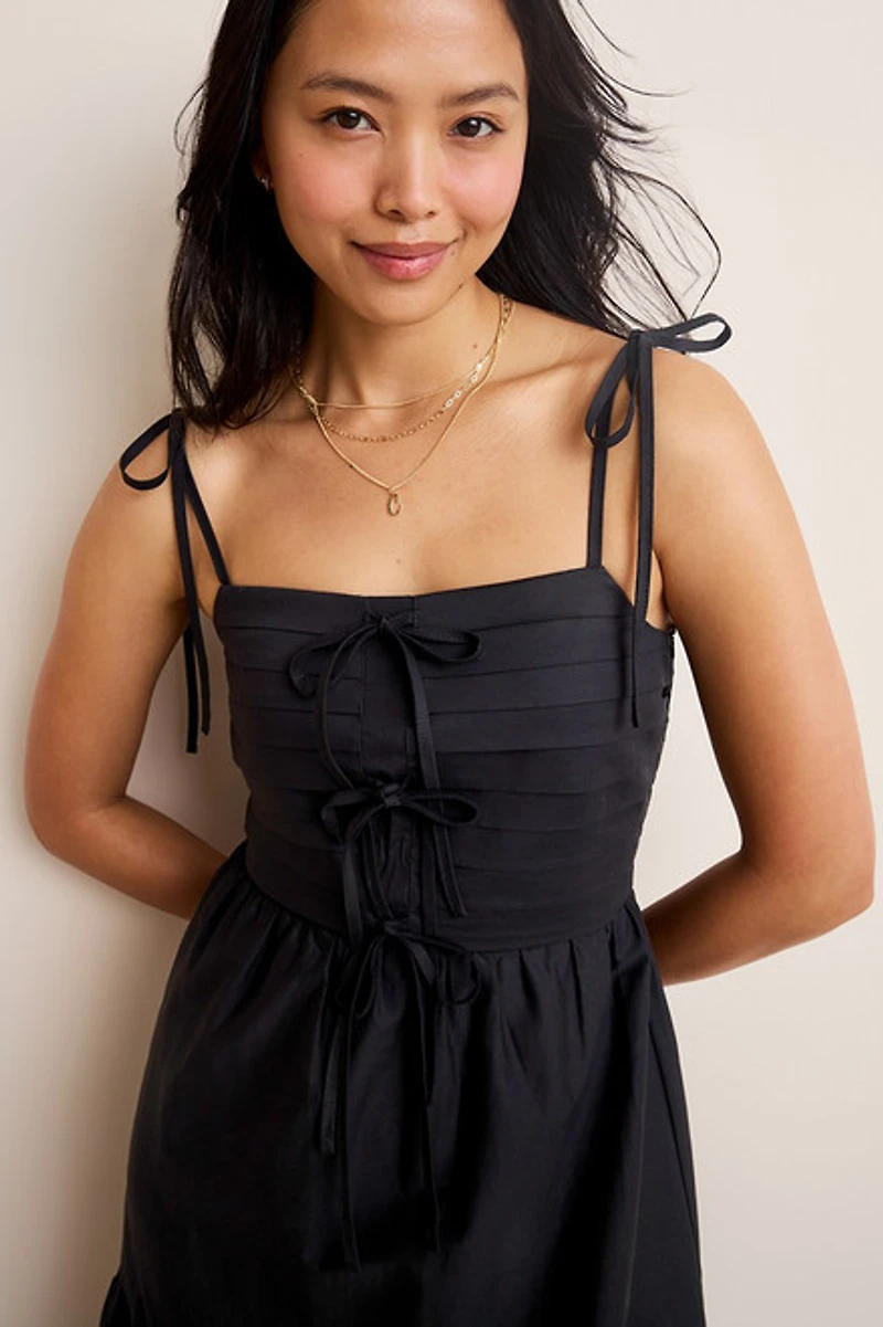 Sutton Tie Front Maxi Dress