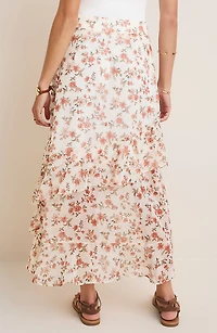 Bev Tiered Floral Midi Skirt
